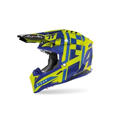 AIROH AVIATOR 3 TC21 MOTOCROSS HELMET YELLOW BLUE