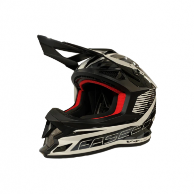 FASEED 609 MOTOCROSS HELMET WHITE BLACK