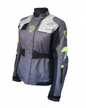 OCTANE CAROLINE LADIES TOURING JACKET GREY FLOW YELLOW