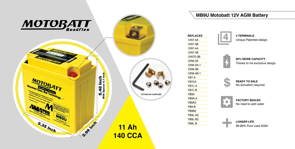 MB9U MOTOBATT 12V AGM BATTERY2