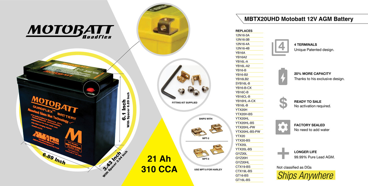MBTX20UHD MOTOBATT 12V AGM BATTERY2
