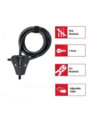 HAWKEYE MOTORCYCLE LUGGAGE CABLE LOCK