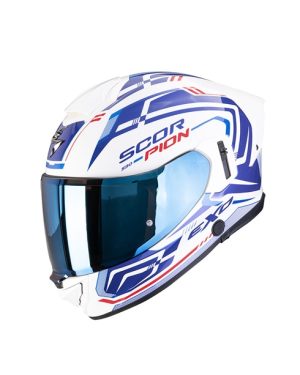 SCORPION EXO-530 SLOPE WHITE BLUE RED